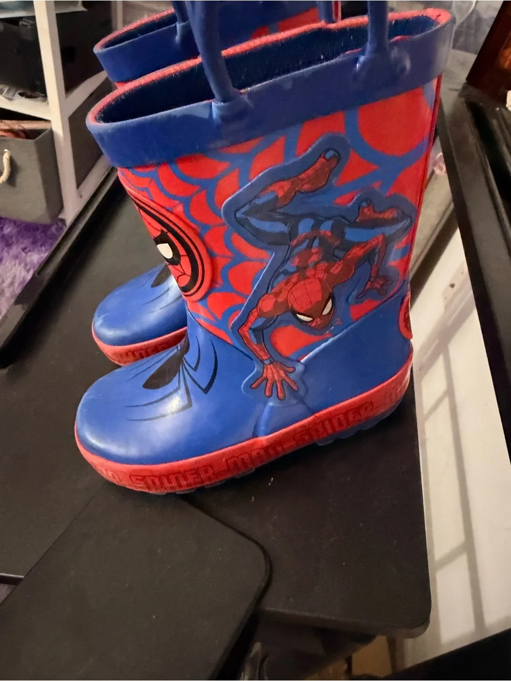 Marvel Kids Spider-Man Blue and Red Rain Boots